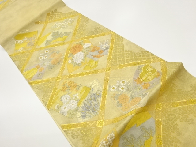 JAPANESE FUKURO OBI / WOVEN SHIKISHI PATTERN